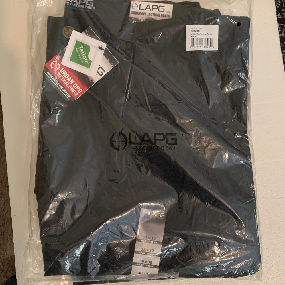 LAPG Urban Ops Tactical Pants Black 38x32 New  BDU   5.11 style pants